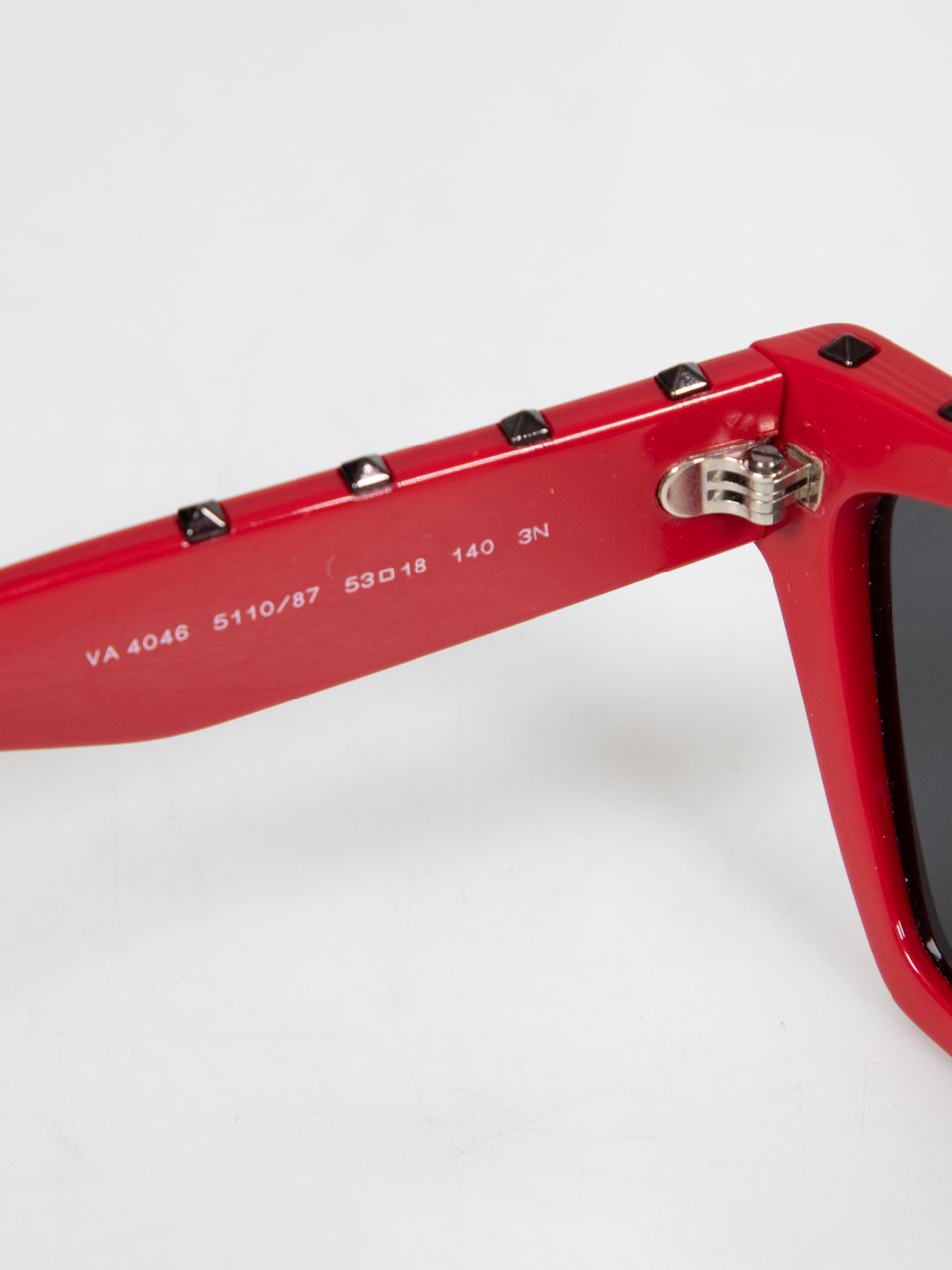 Valentino Garavani Red Rockstud Cat Eye Sunglasses