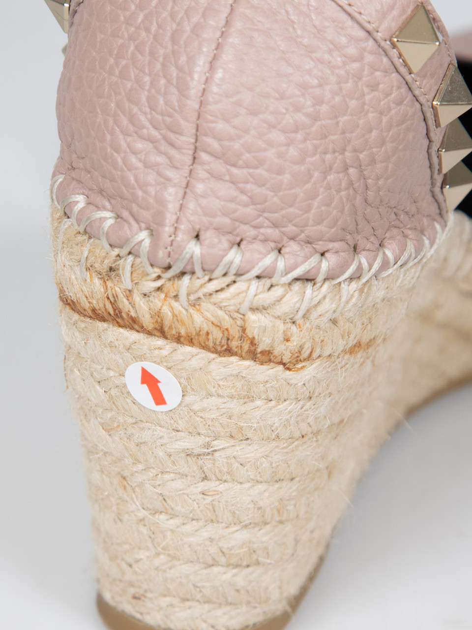 Valentino Garavani Purple Leather Rockstud Espadrille Wedges