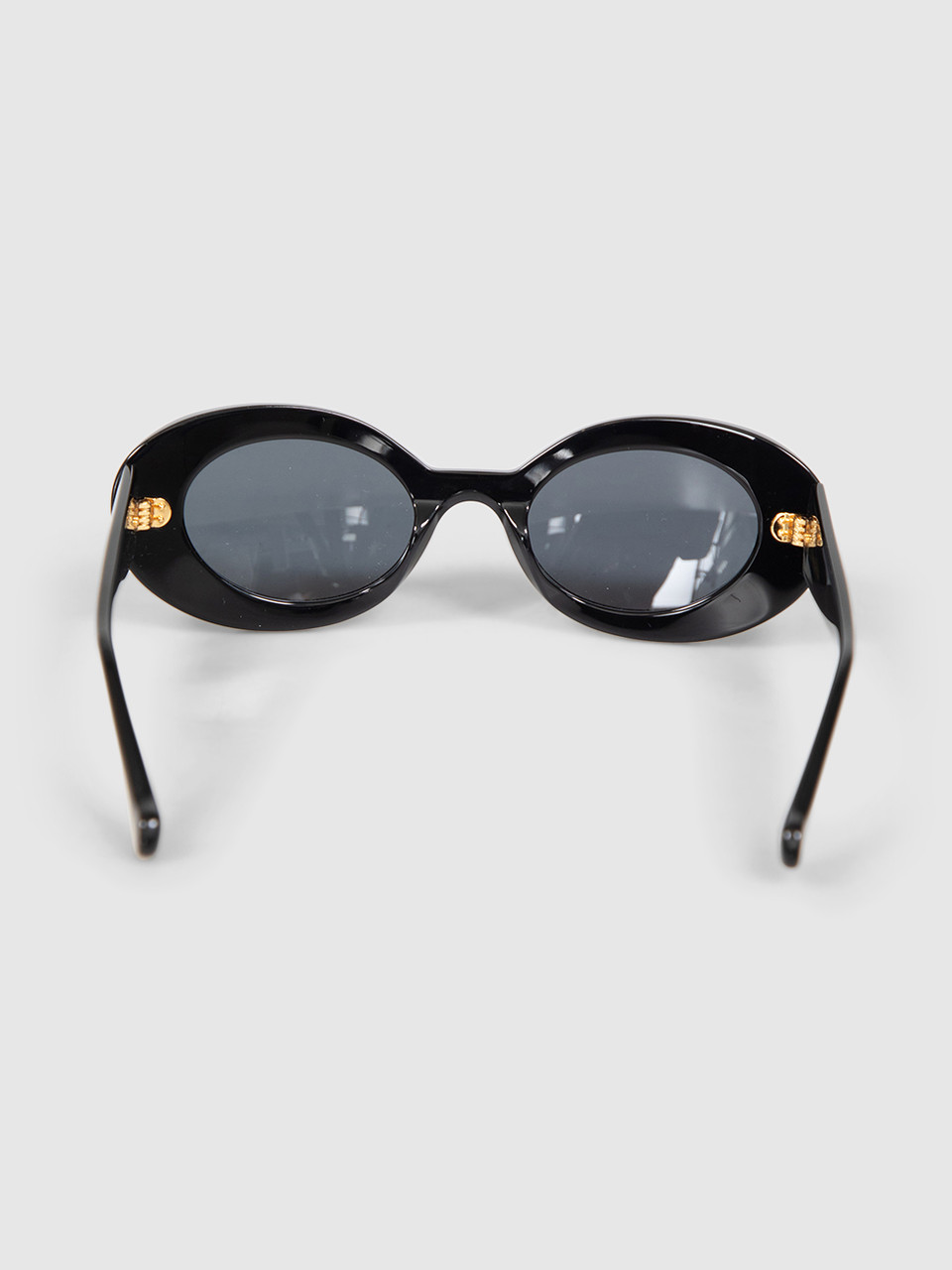 NANUSHKA Black Oval Framed Sunglasses