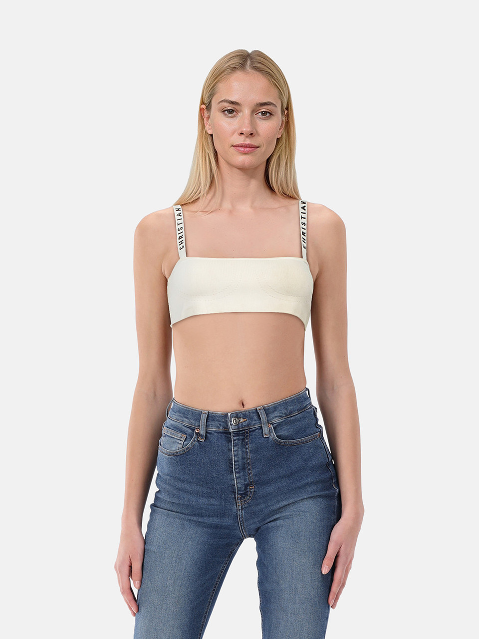 Dior White Logo Detail Bralette Dior White Logo Detail Bralette