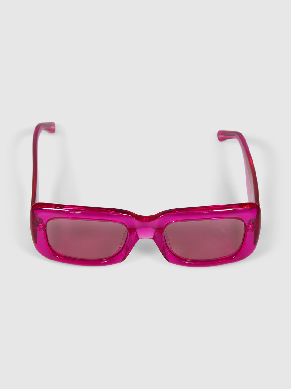 Linda Farrow Linda Farrow x The Attico Pink Rectangle Tinted Sunglasses