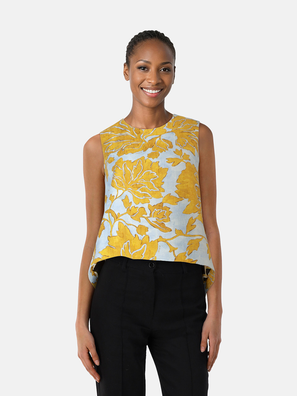 La DoubleJ Floral Print High Low Top