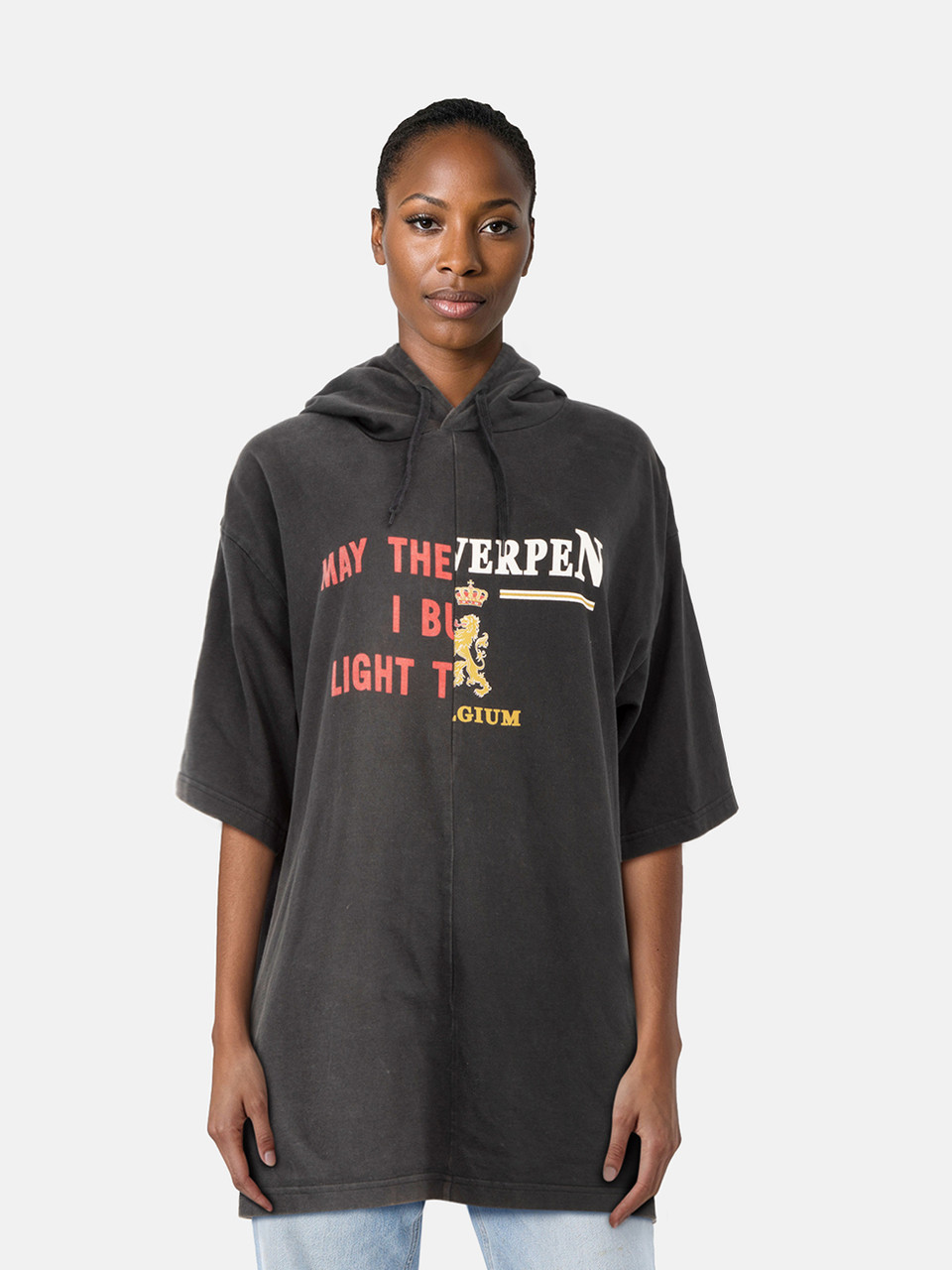 Vetements Black Graphic Print T-Shirt Hoodie