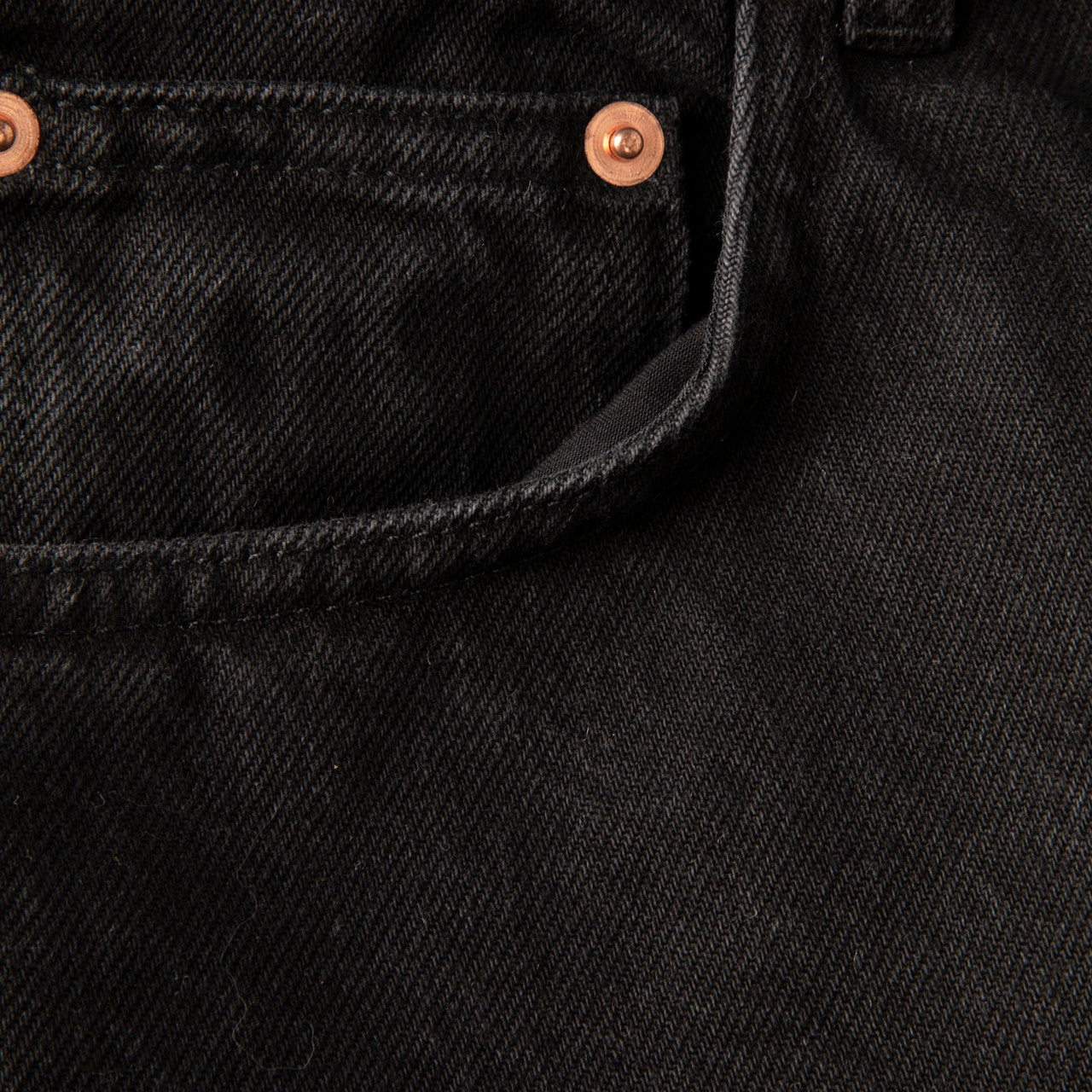 Raey Black Denim Fitted Midi Skirt