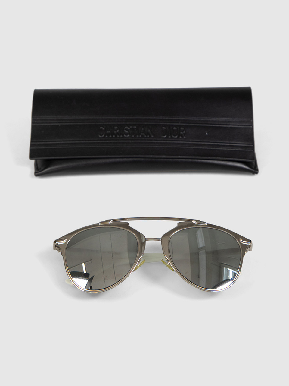 Dior Silver Mirrored Reflected Sunglasses