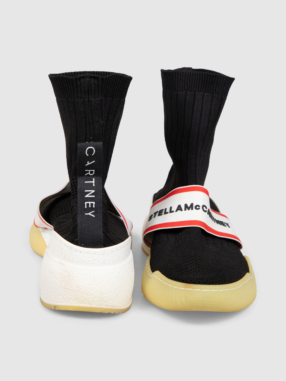 Stella McCartney Black Logo Panel Sock Trainers