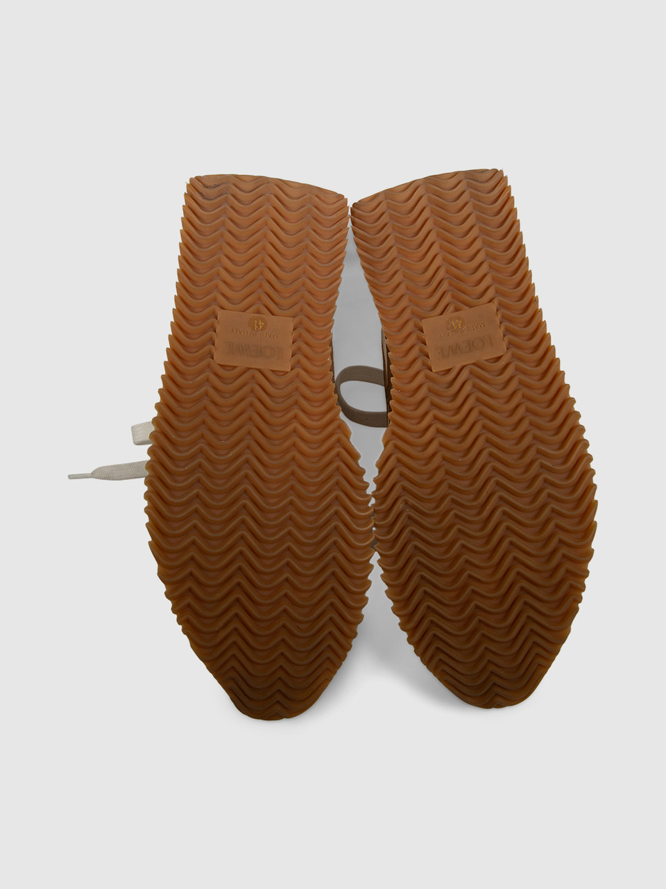 Loewe Beige Suede Panel Anagram Trainers