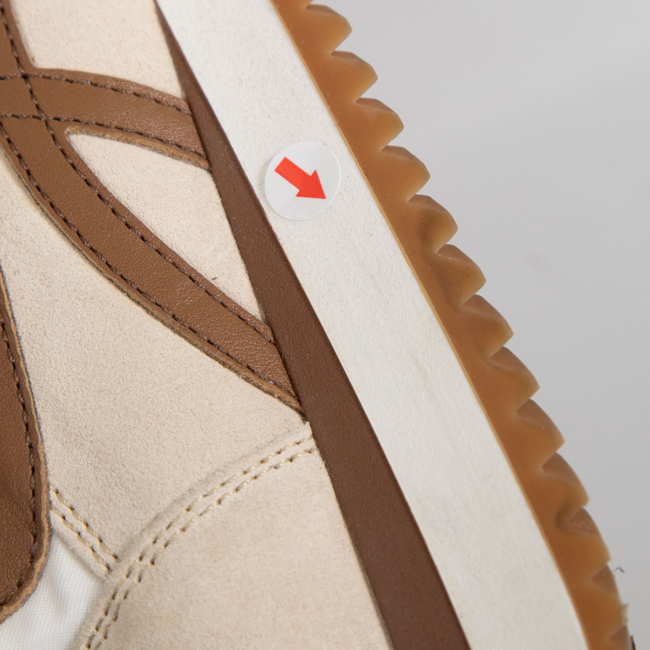 Loewe Beige Suede Panel Anagram Trainers