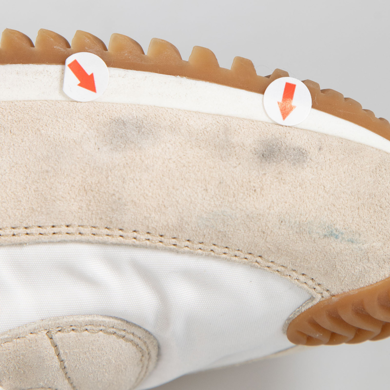 Loewe Beige Suede Panel Anagram Trainers