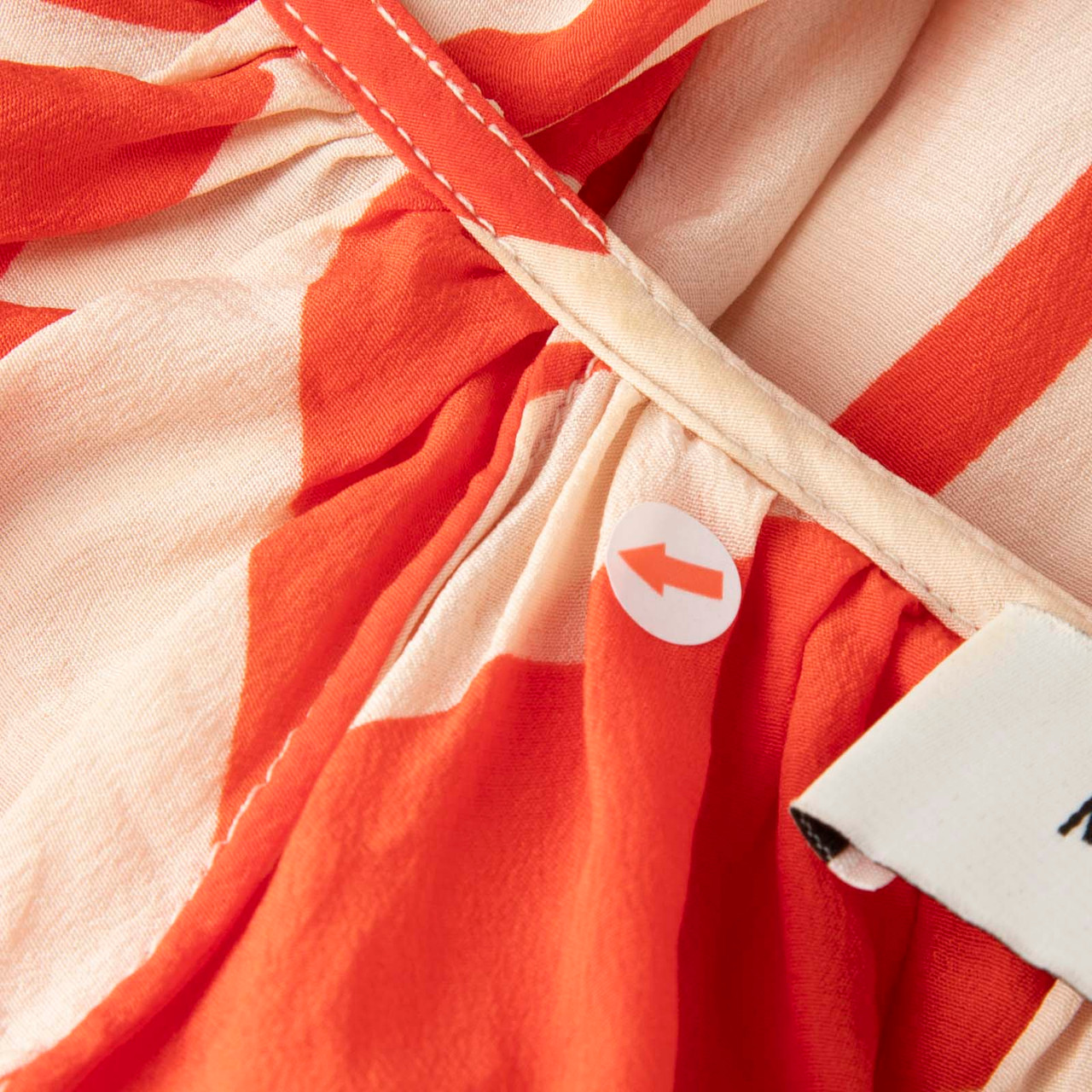 Matteau Red Silk Leaf Print Long Sleeve Dress