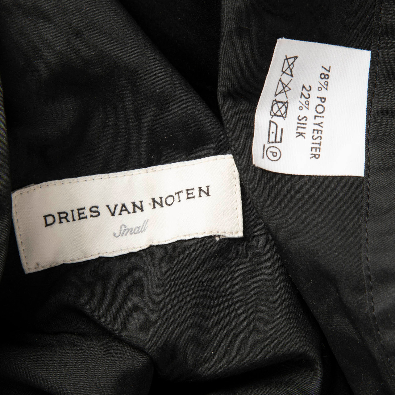 Dries Van Noten Black Drawstring Detail Jacket