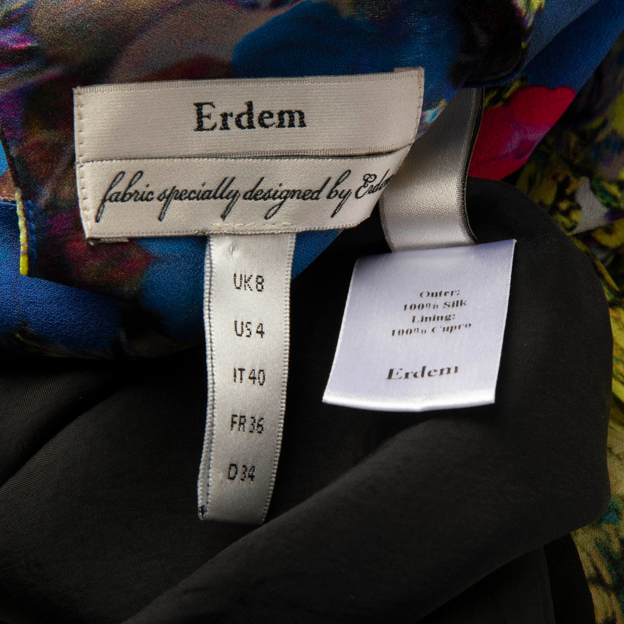 Erdem Floral Print Midi Silk Dress