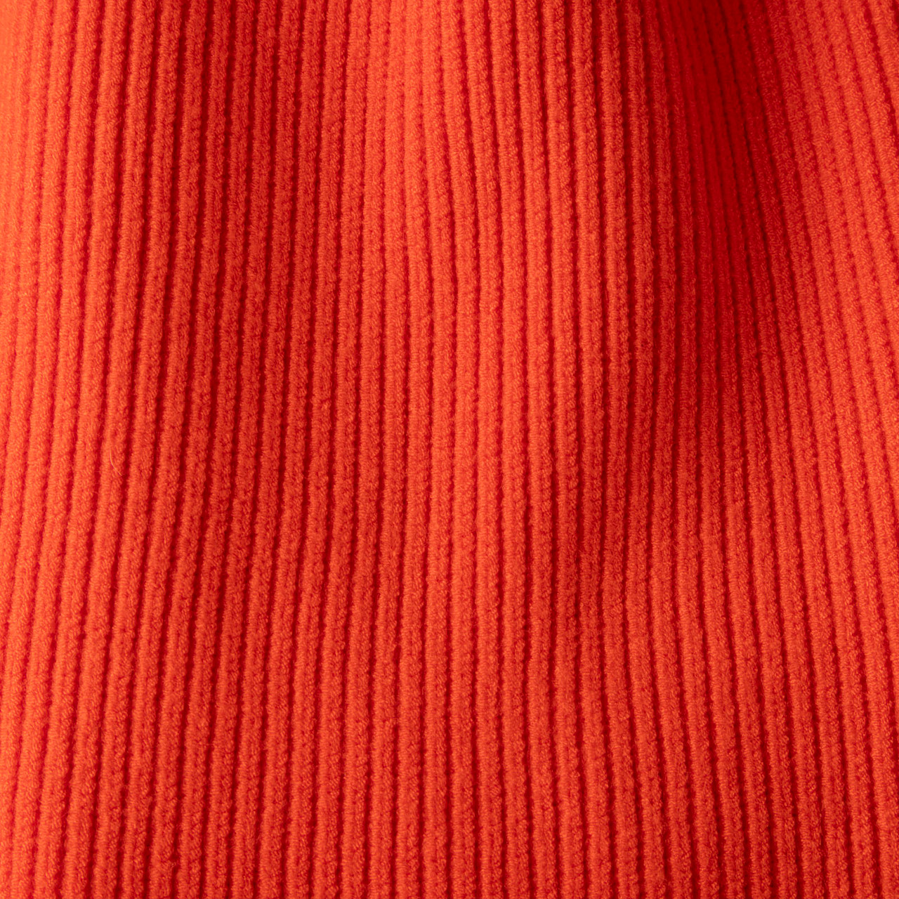 Helmut Lang Orange Contour Ribbed Mini Dress