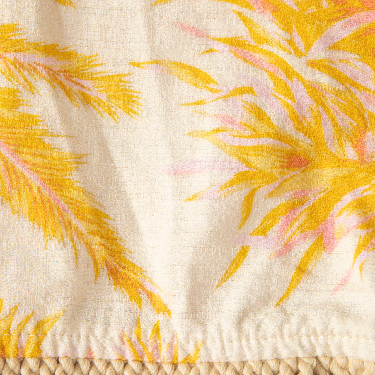 Zimmermann Yellow Palm Tree Hooded Poncho