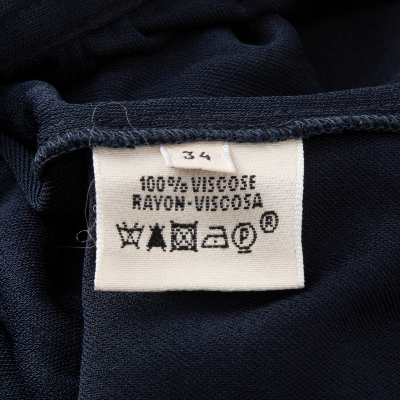 Hermès Navy Midi Neck Tie Dress