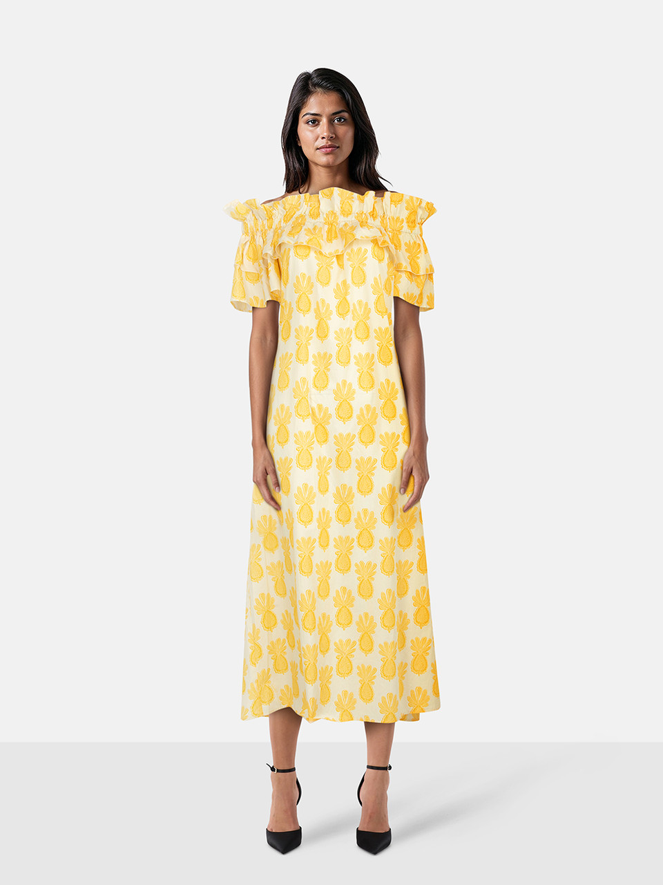 La DoubleJ Yellow Breakfast Summer Pineapple Dress