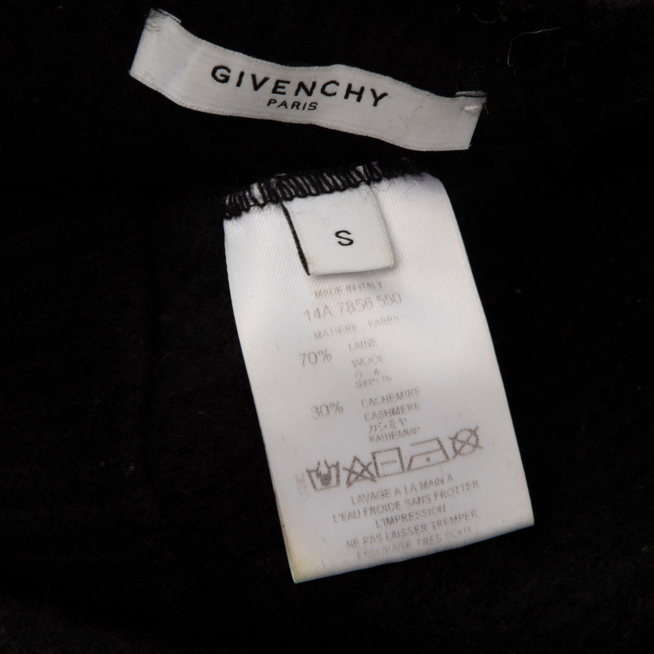 Givenchy Black Wool Metallic Stripe Knit Jumper Givenchy Black Wool Metallic Stripe Knit Jumper