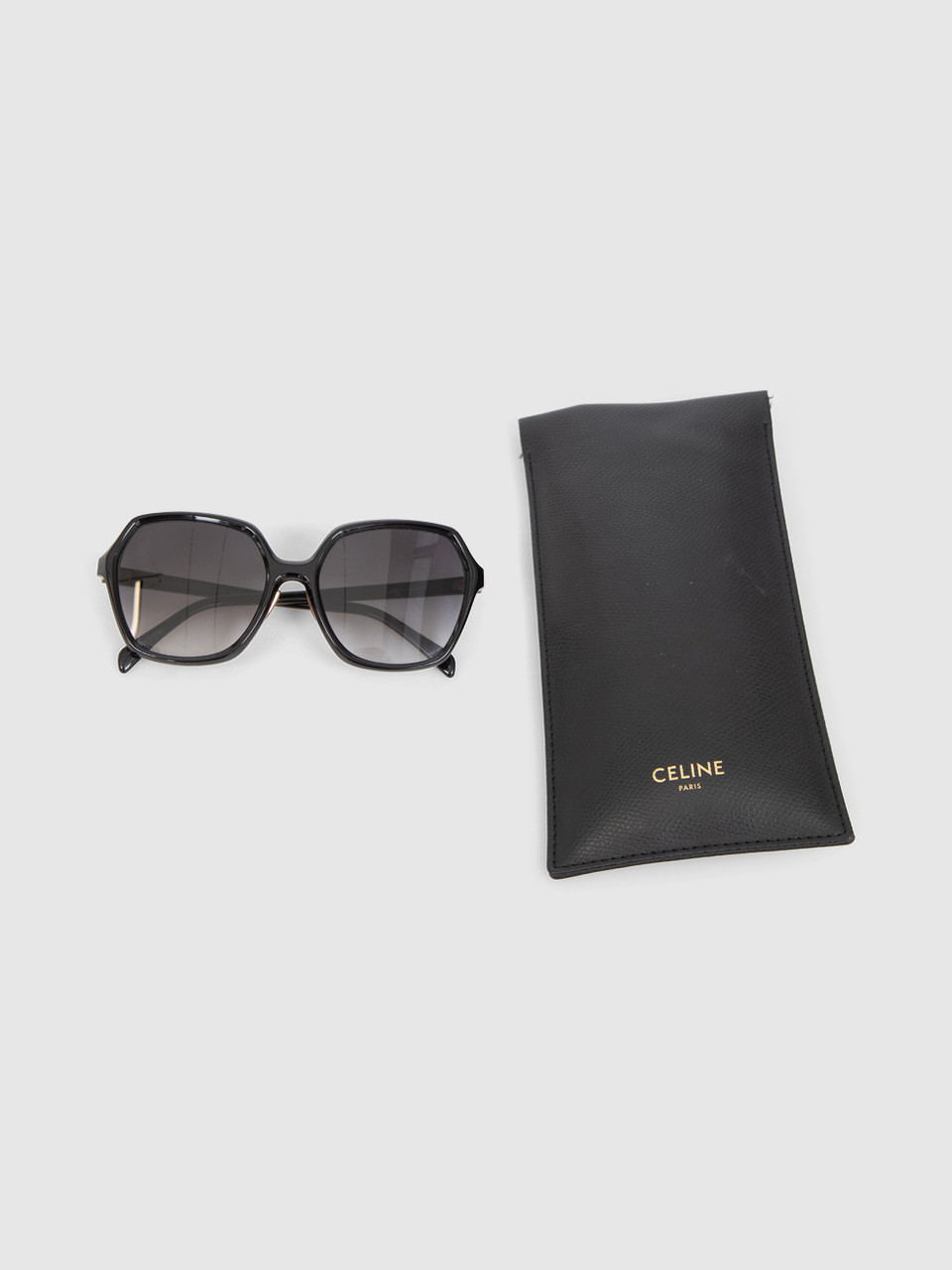 Céline Black Square Oversized Gradient Sunglasses