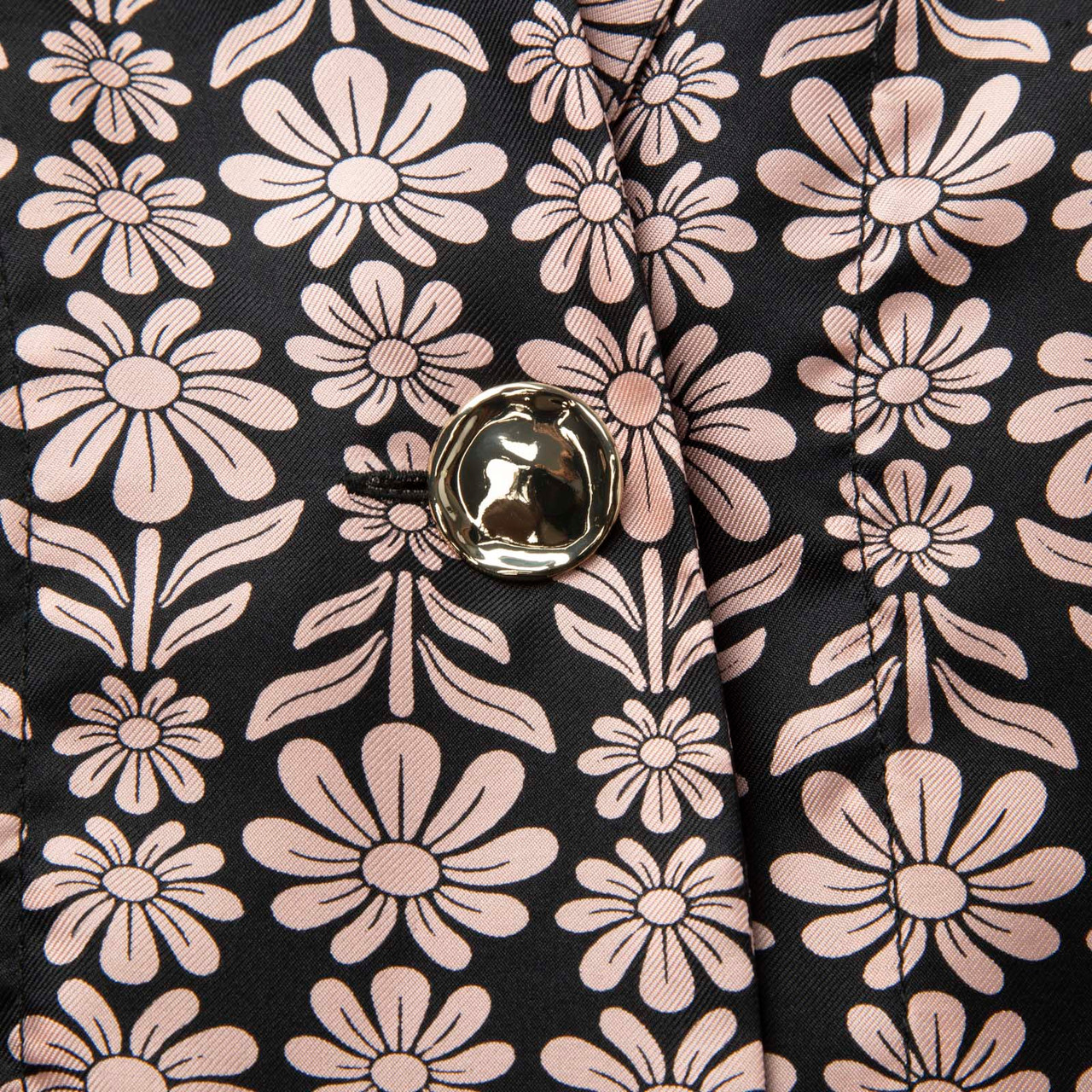Sandro Floral Silk Knee Length Shirt Dress