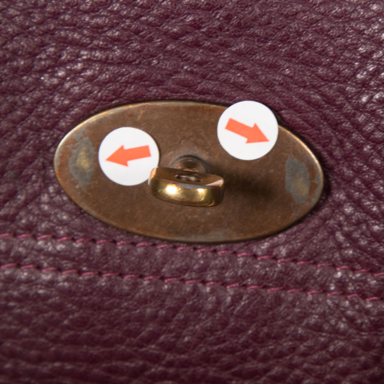 Mulberry Burgundy Leather Embroidered Bayswater