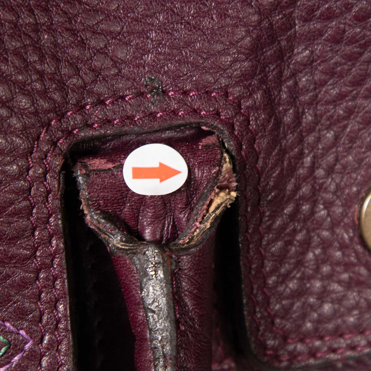 Mulberry Burgundy Leather Embroidered Bayswater