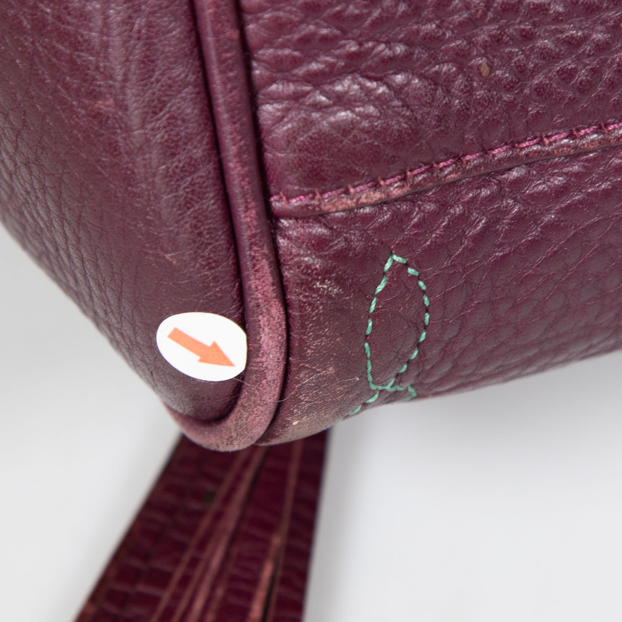 Mulberry Burgundy Leather Embroidered Bayswater