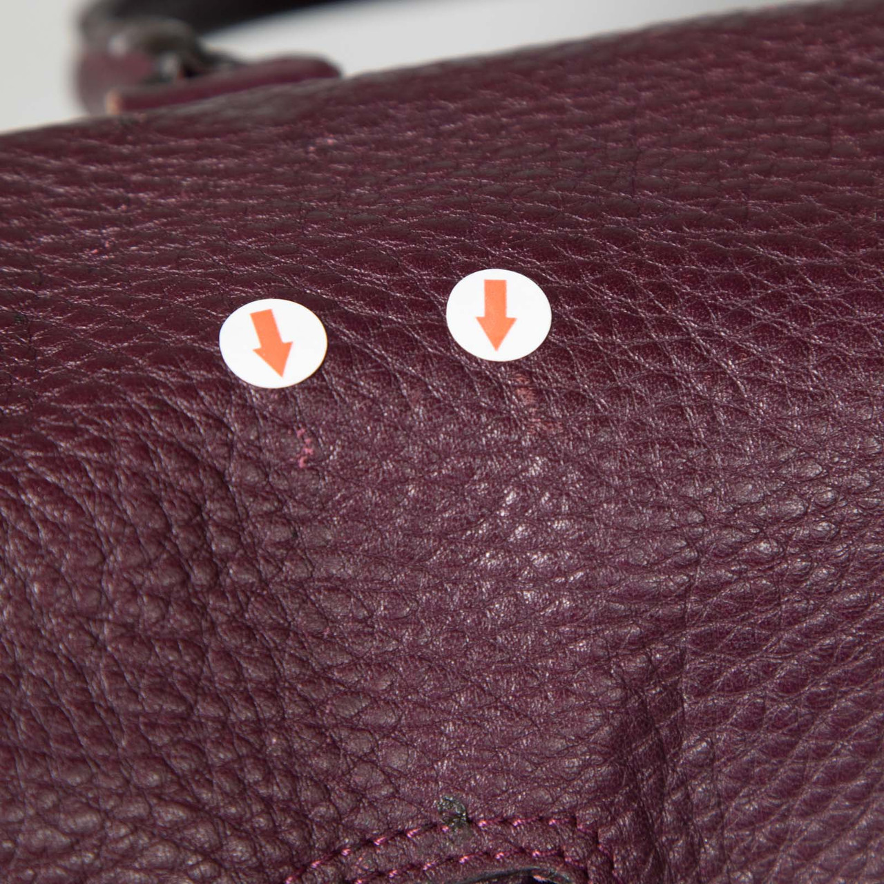 Mulberry Burgundy Leather Embroidered Bayswater