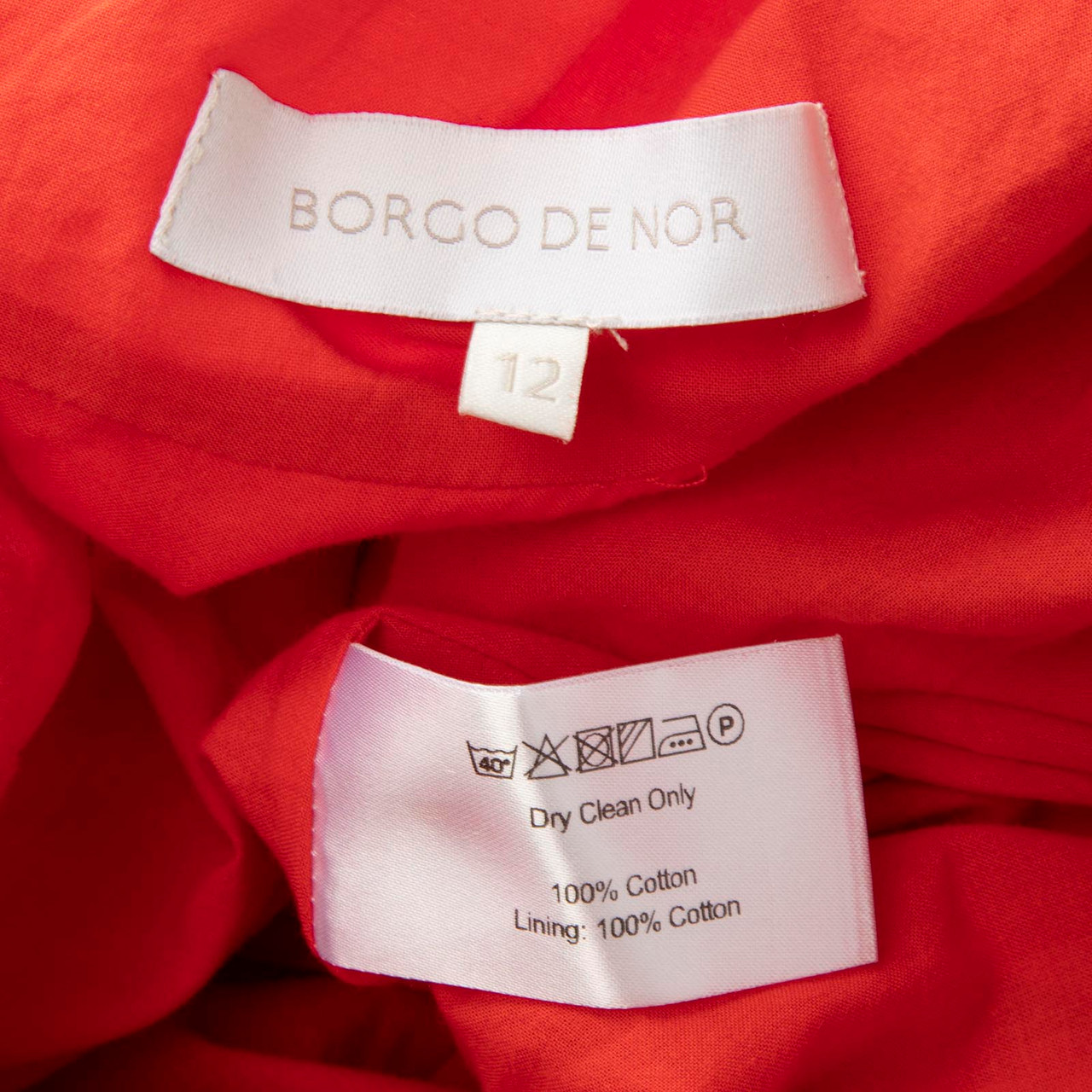 Borgo De Nor Red Broderie Detail Maxi Dress
