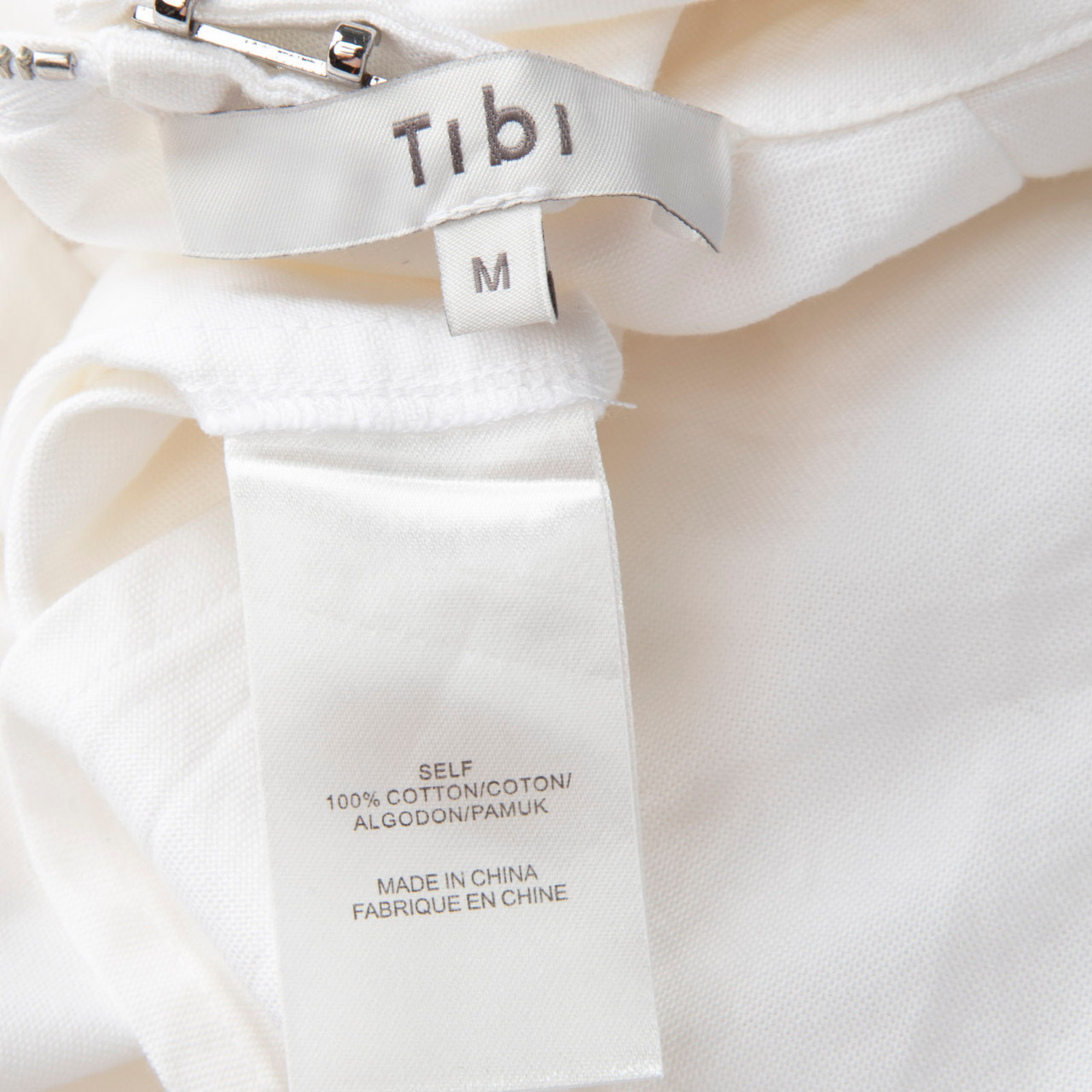Tibi White Shirt Belted Long Sleeve Dress