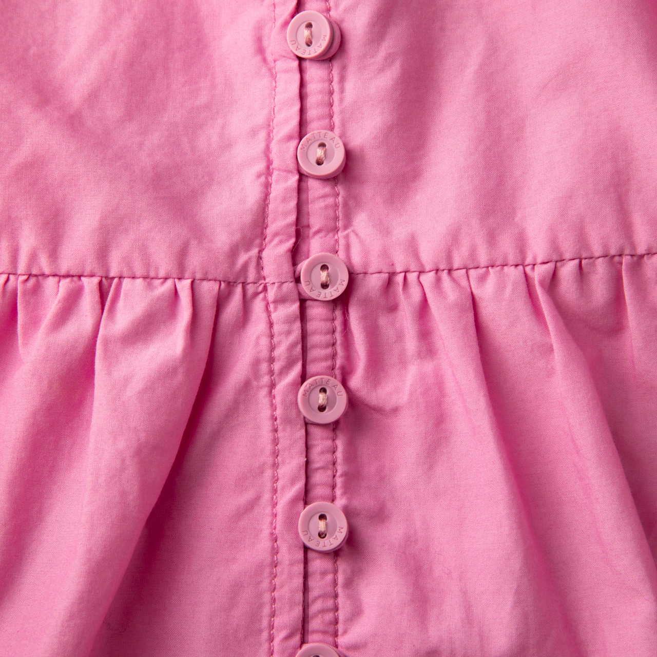Matteau Pink Tiered Button Up Maxi Dress