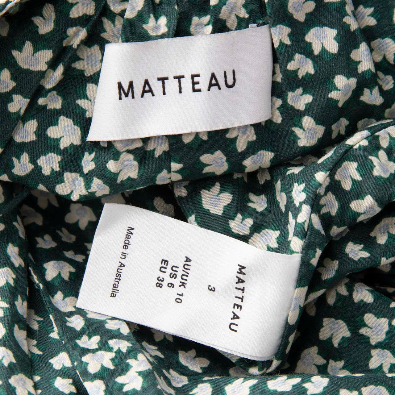 Matteau Green Maxi Floral Print Dress
