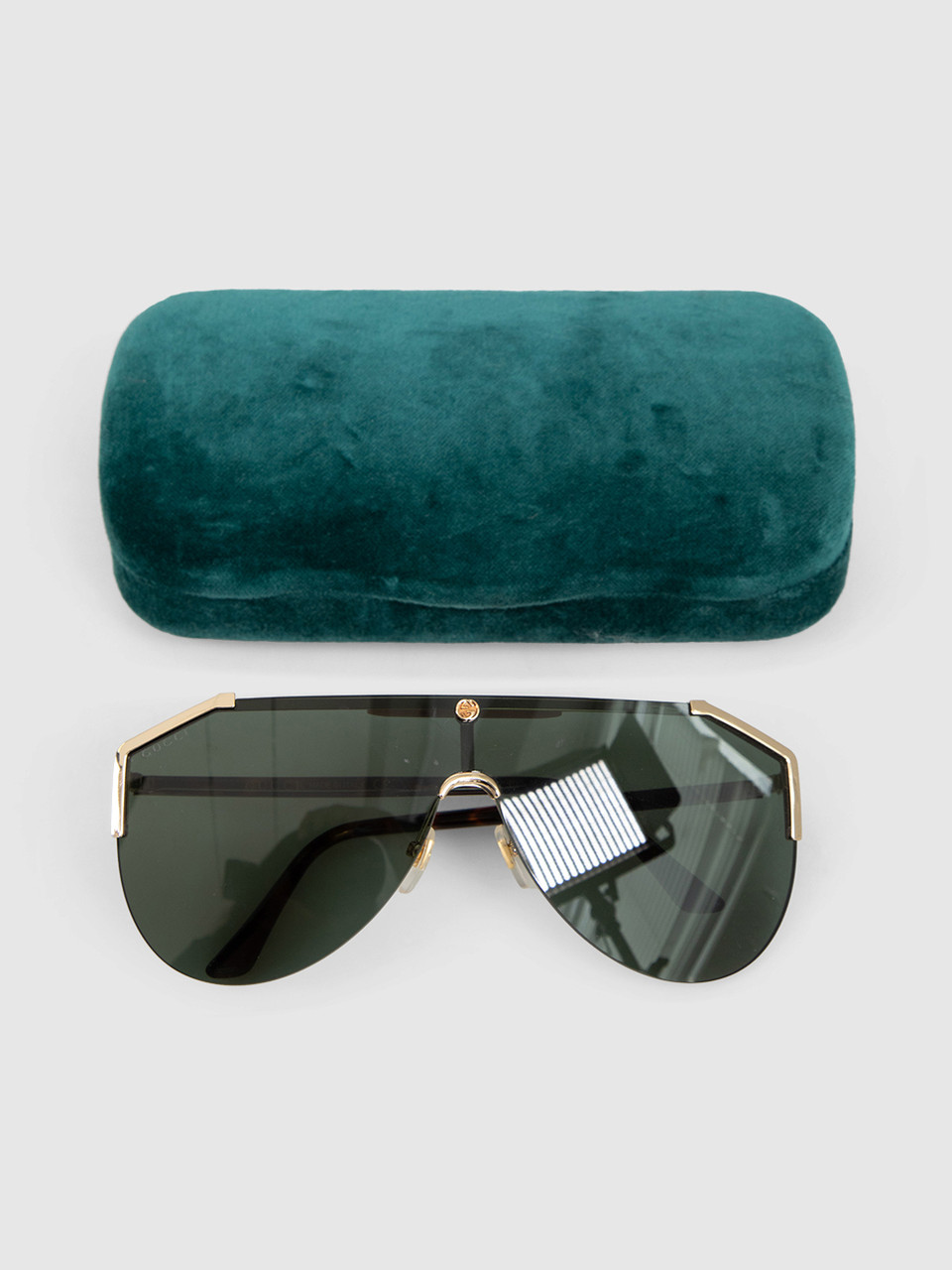 Gucci Green Rimless Aviator Sunglasses Gucci Green Rimless Aviator Sunglasses