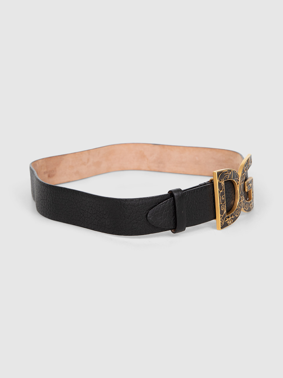 Dolce & Gabbana Black Leather DG Buckle Belt Dolce & Gabbana Black Leather DG Buckle Belt