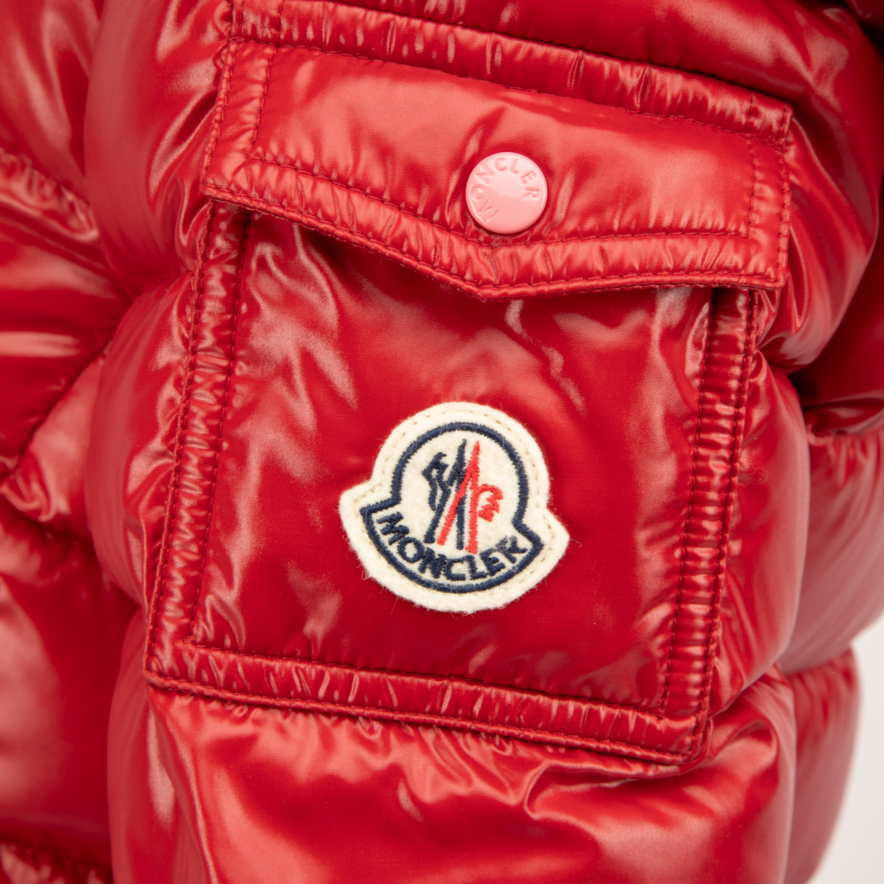 Moncler Red Badyfur Fox Fur Down Coat Moncler Red Badyfur Fox Fur Down Coat