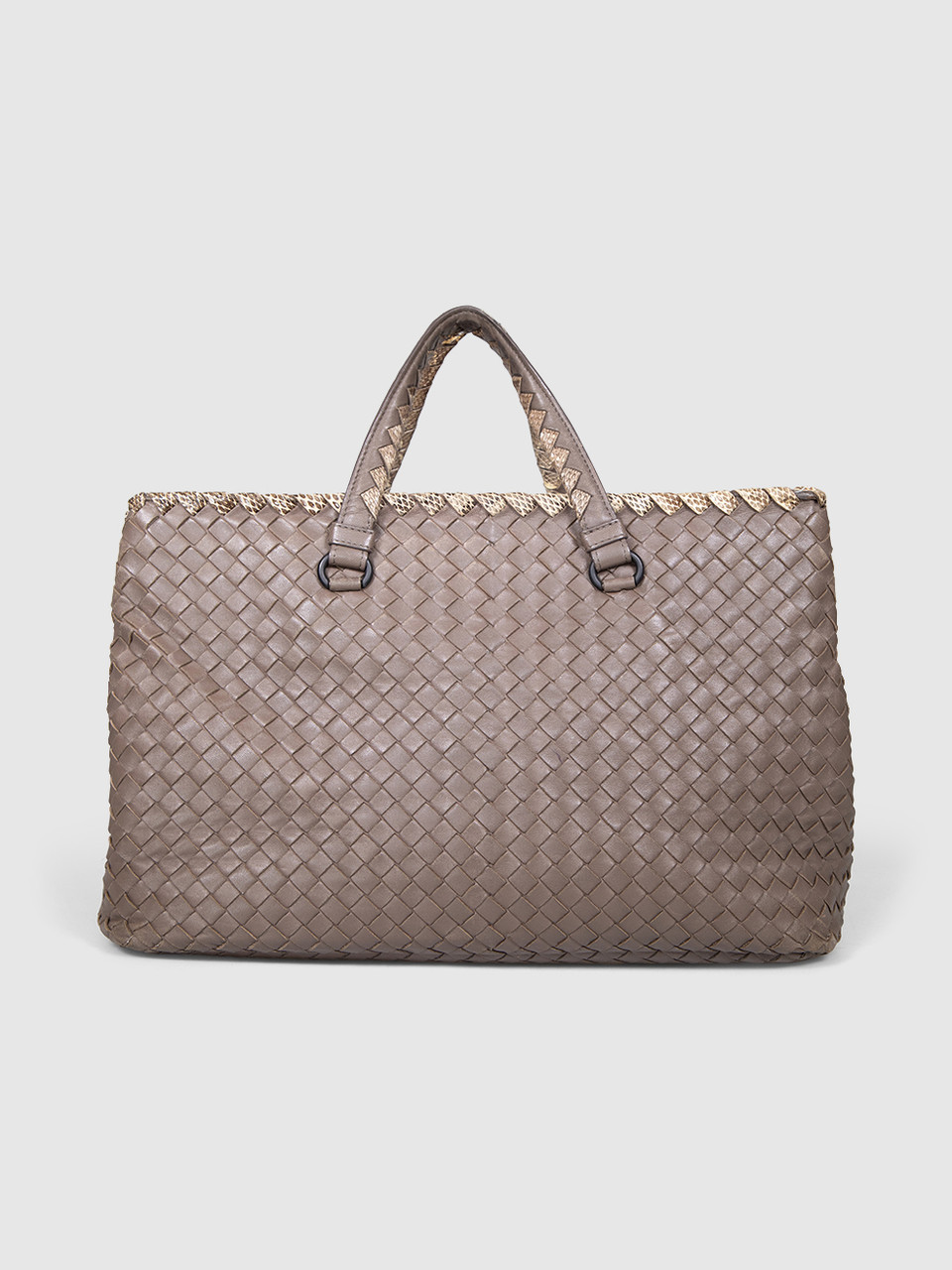 Bottega Veneta Brown Intrecciato Rectangle Tote Bottega Veneta Brown Intrecciato Rectangle Tote