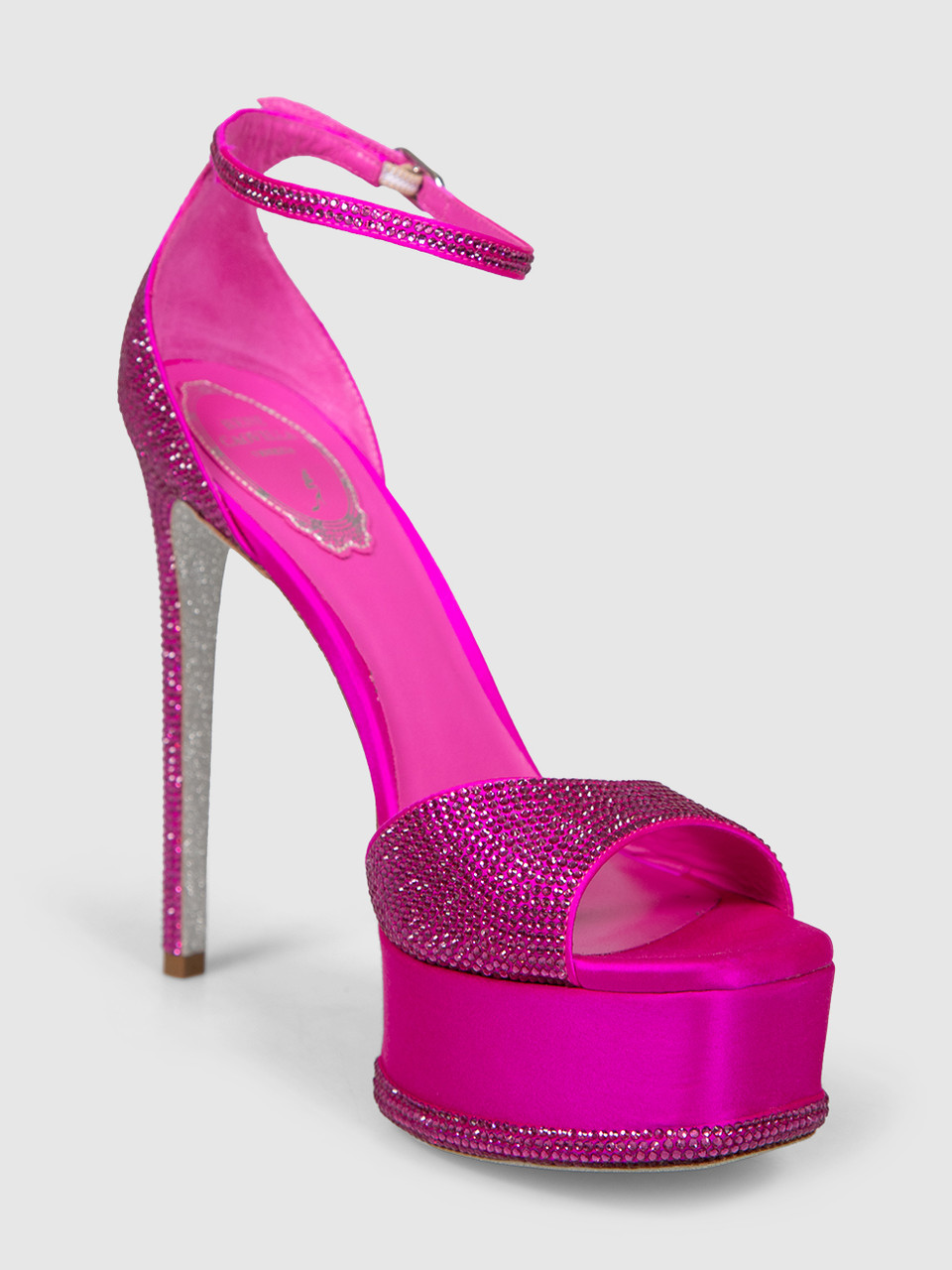 Rene Caovilla Pink Embellished Platform Heels Rene Caovilla Pink Embellished Platform Heels