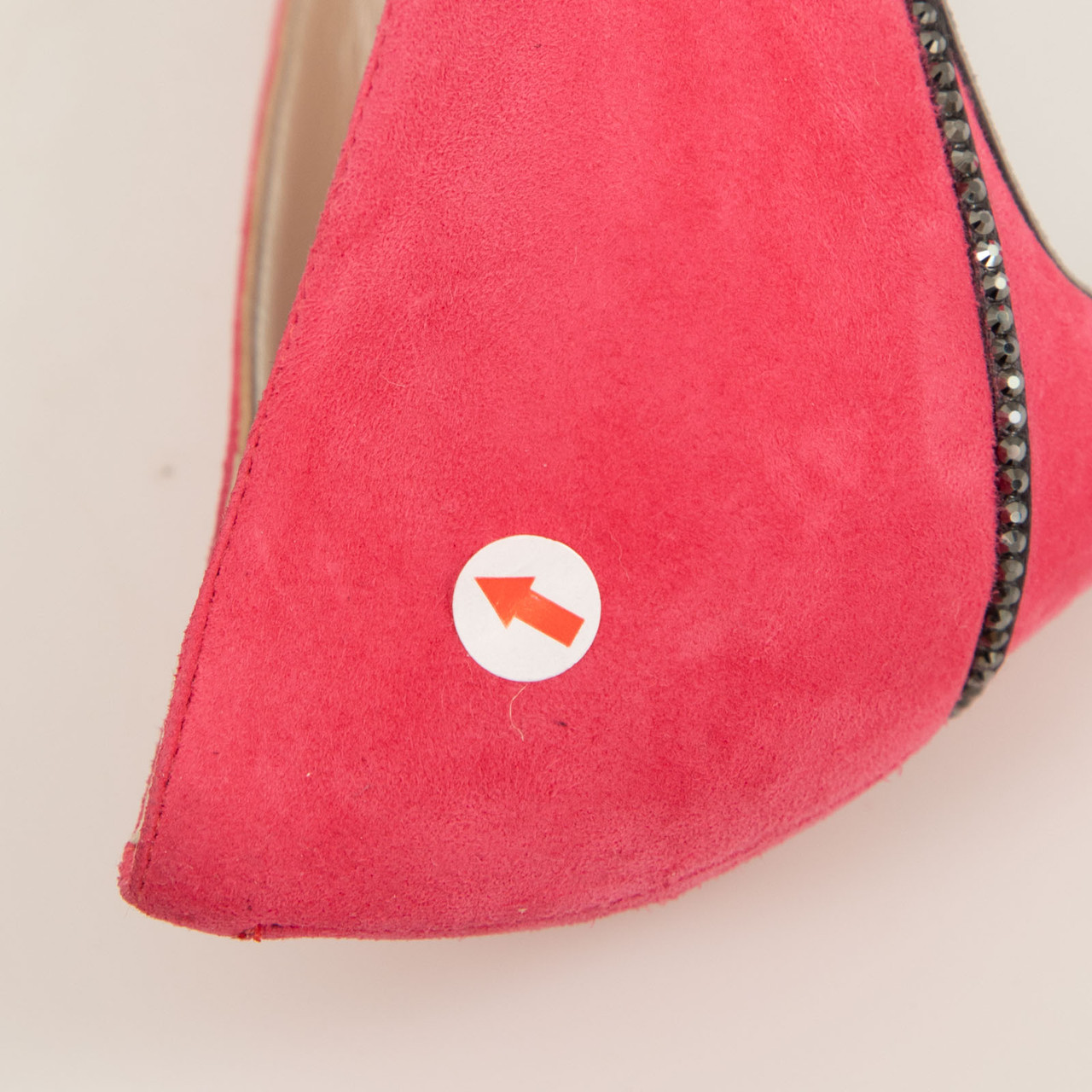 Rene Caovilla Pink Suede Crystal Detail Pumps Rene Caovilla Pink Suede Crystal Detail Pumps