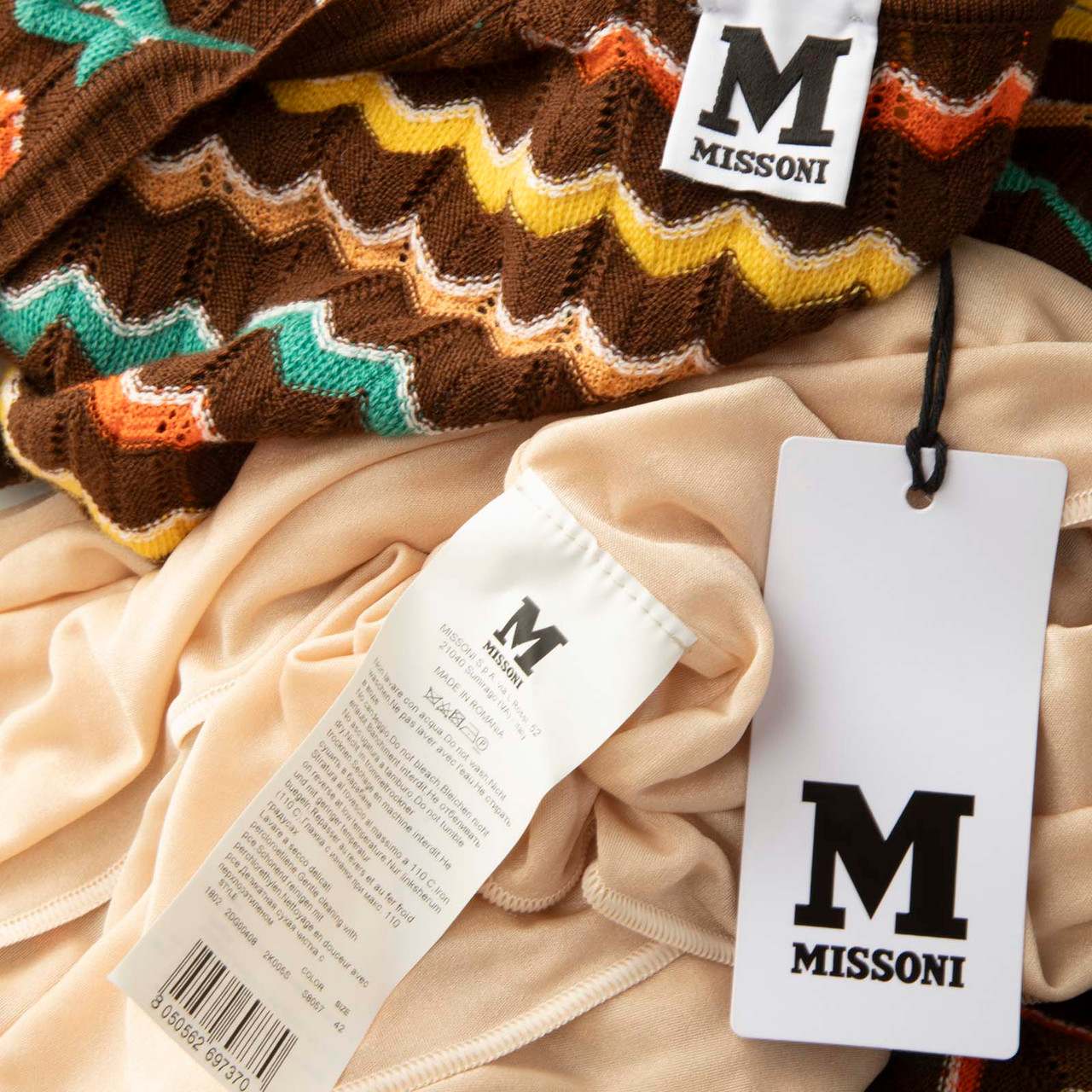 Missoni Zig Zag Pattern Knit Knee Length Dress Missoni Zig Zag Pattern Knit Knee Length Dress