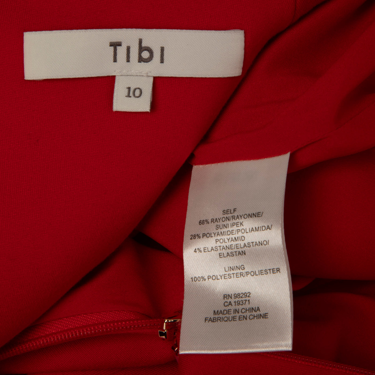 Tibi Red Sleeveless Round Neck Top Tibi Red Sleeveless Round Neck Top