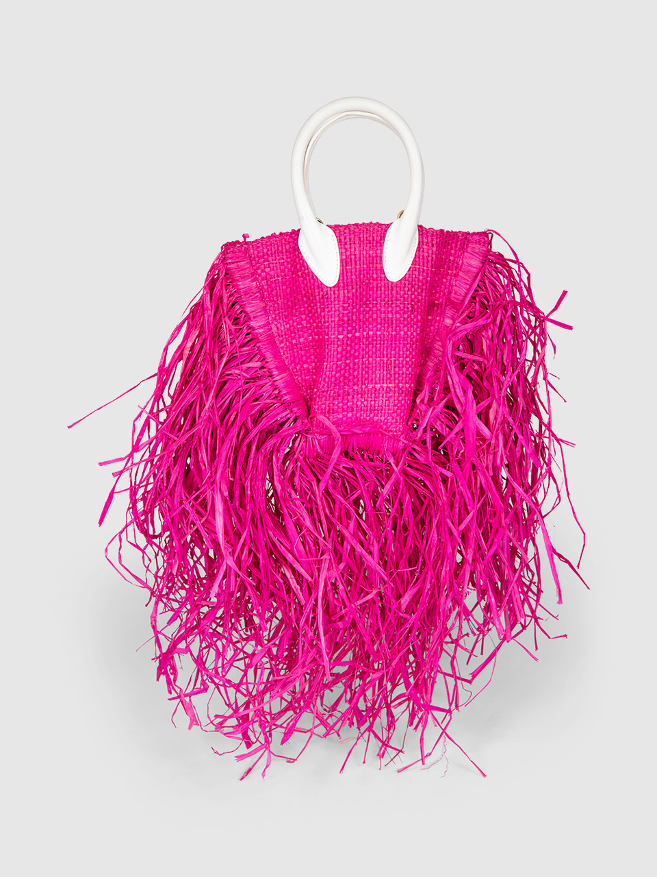 Jacquemus Pink Le Petit Baci Straw Bag Jacquemus Pink Le Petit Baci Straw Bag