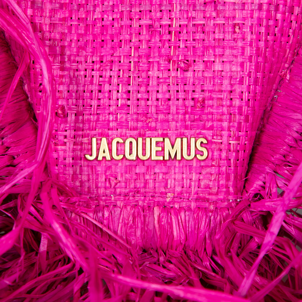 Jacquemus Pink Le Petit Baci Straw Bag Jacquemus Pink Le Petit Baci Straw Bag