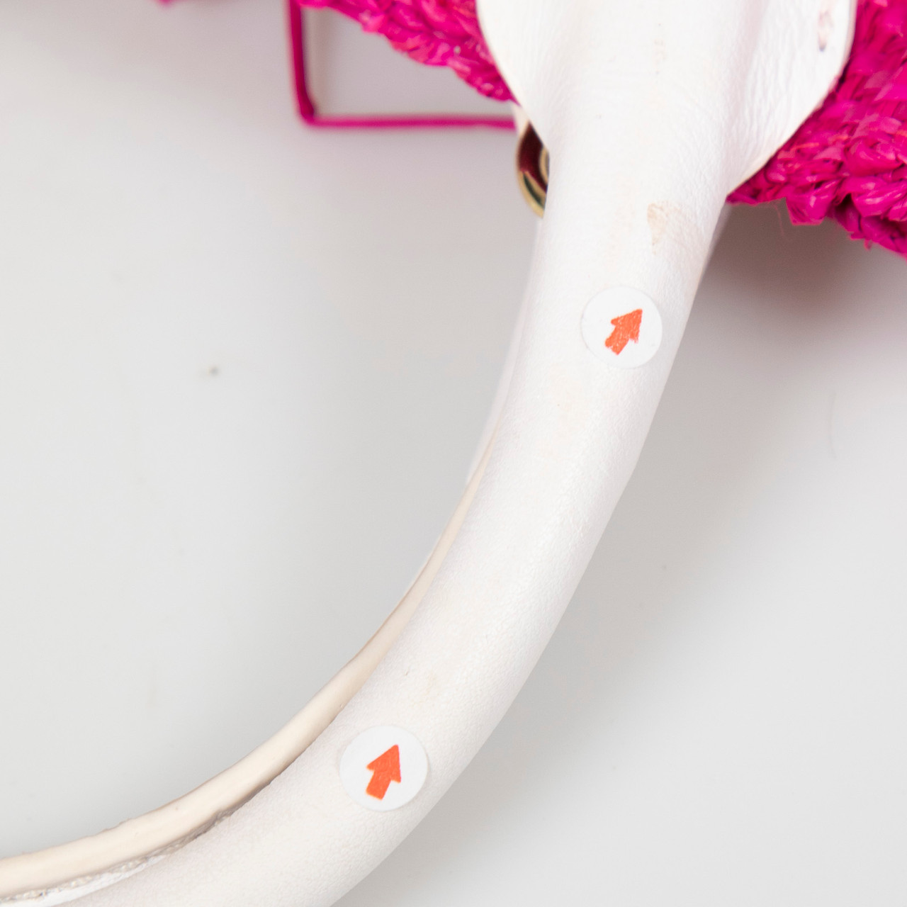 Jacquemus Pink Le Petit Baci Straw Bag Jacquemus Pink Le Petit Baci Straw Bag