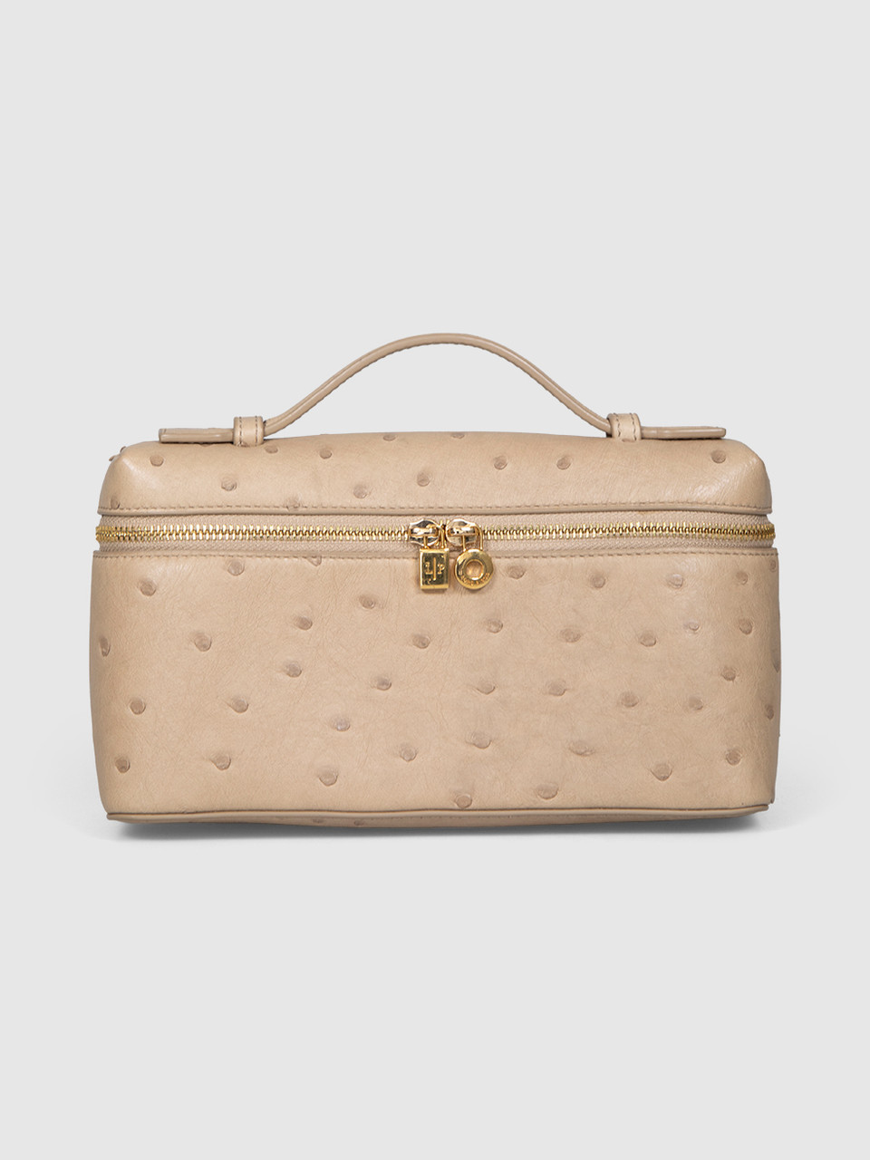 Loro Piana Beige Ostrich Extra Pocket L19 Bag Loro Piana Beige Ostrich Extra Pocket L19 Bag