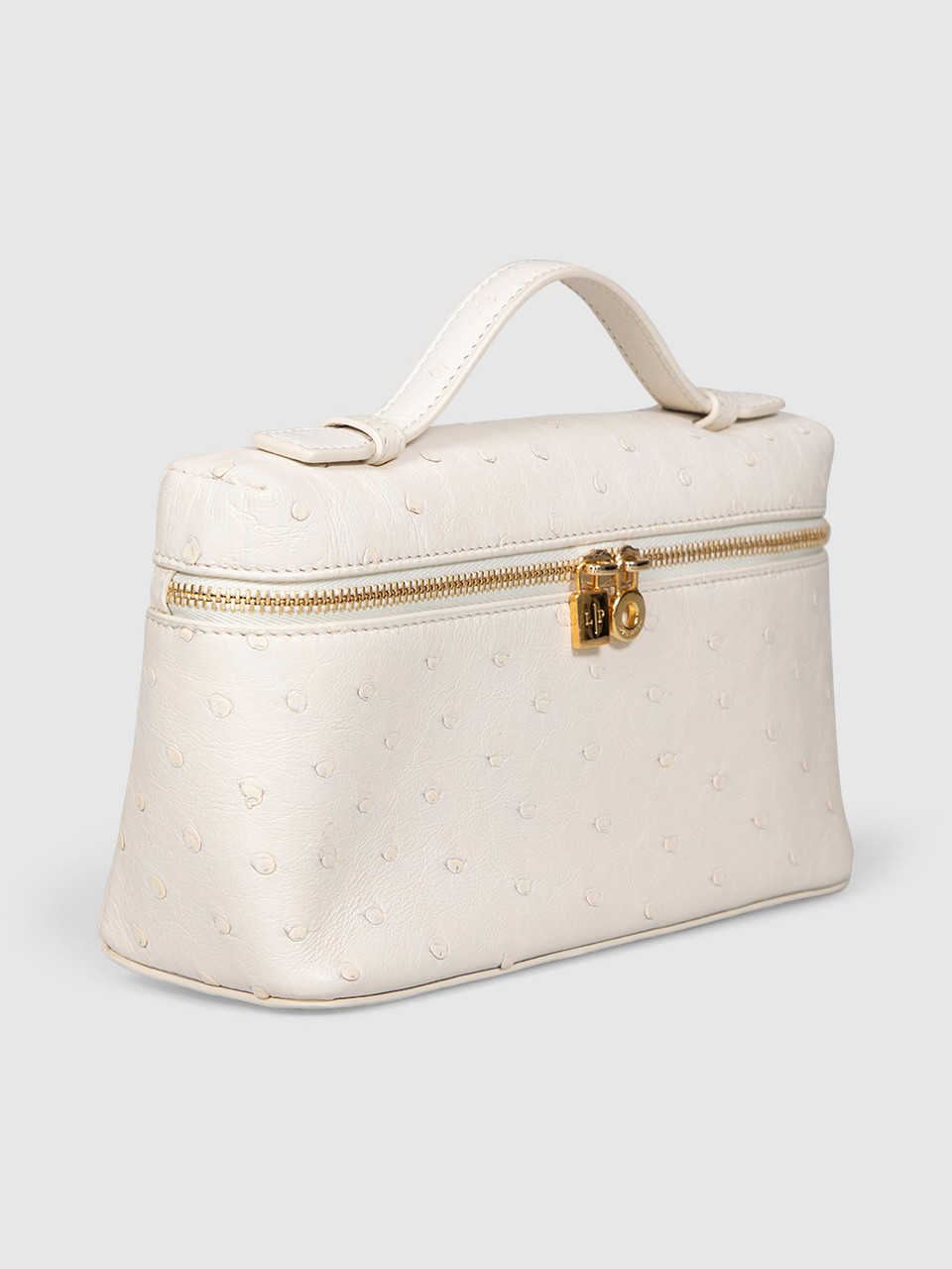 Loro Piana Ecru Ostrich Extra Pocket L19 Bag Loro Piana Ecru Ostrich Extra Pocket L19 Bag