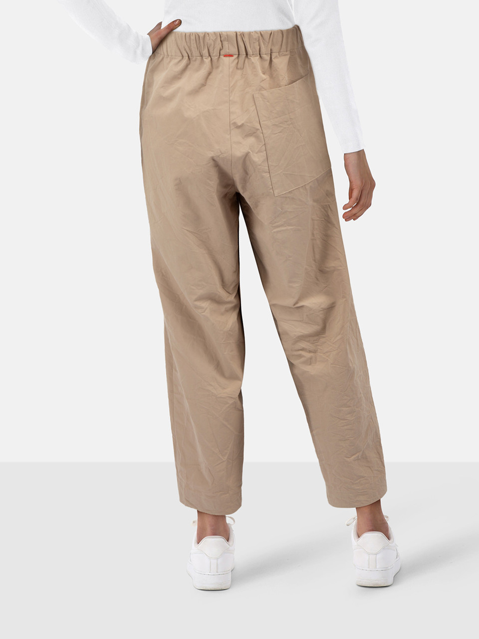 Casey Casey Beige Tapered Drawstring Trousers Casey Casey Beige Tapered Drawstring Trousers