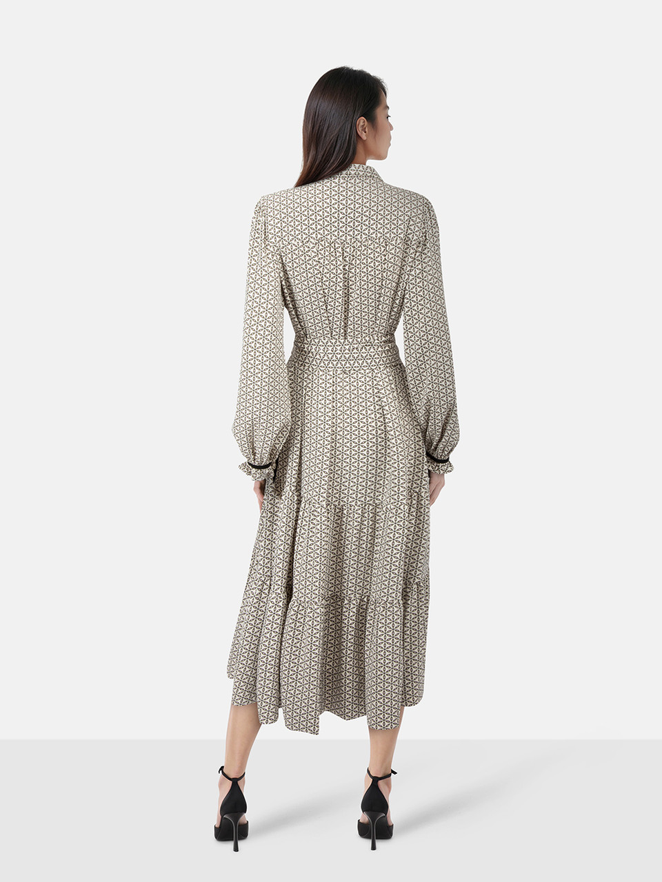 ME+EM Floral Pattern Belted Midi Dress ME+EM Floral Pattern Belted Midi Dress