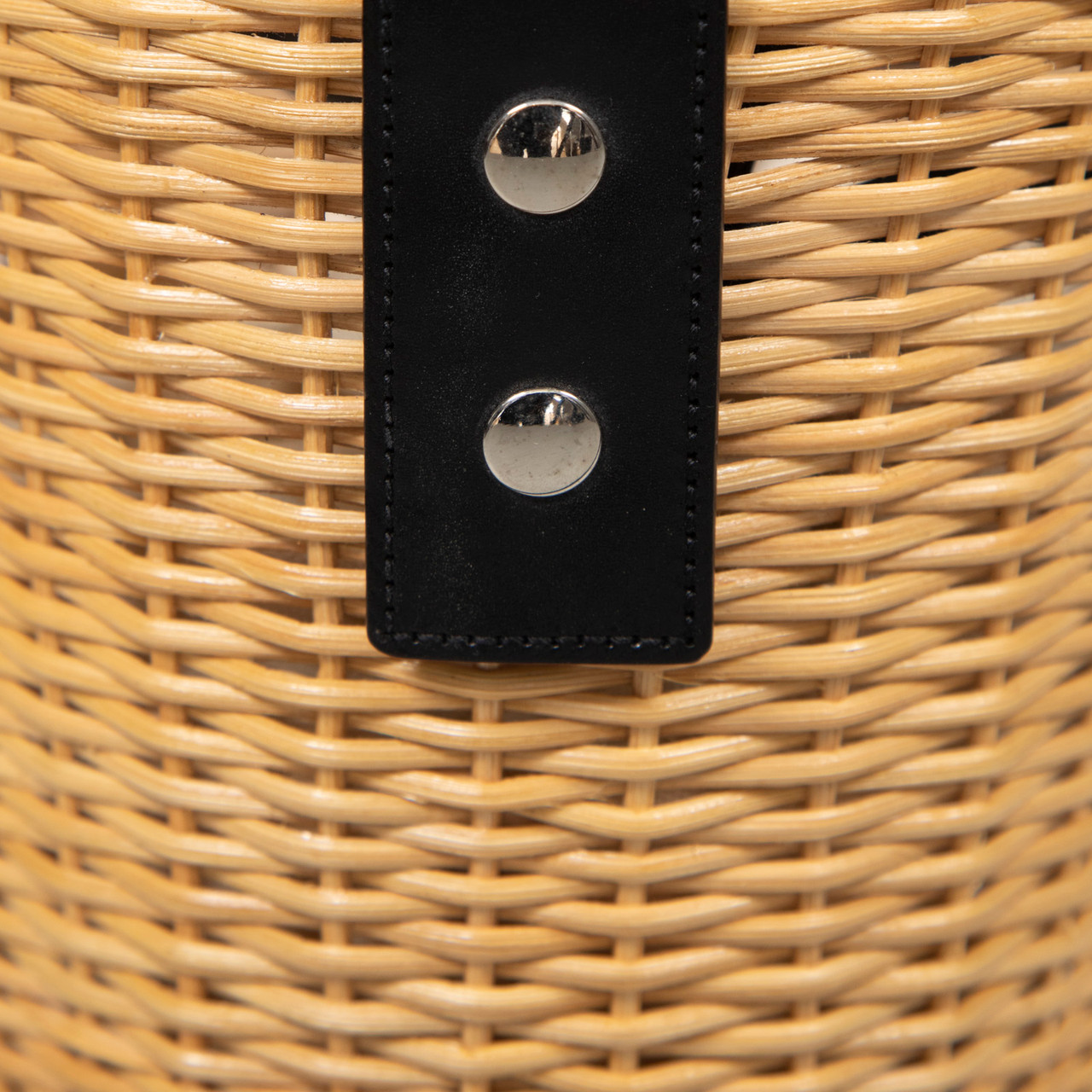 Saint Laurent Beige Wicker Bucket Bag