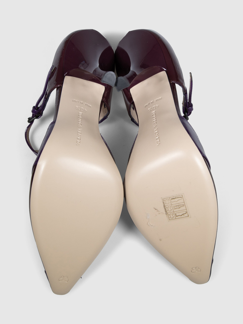 Bottega Veneta Purple & Burgundy Patent Heels