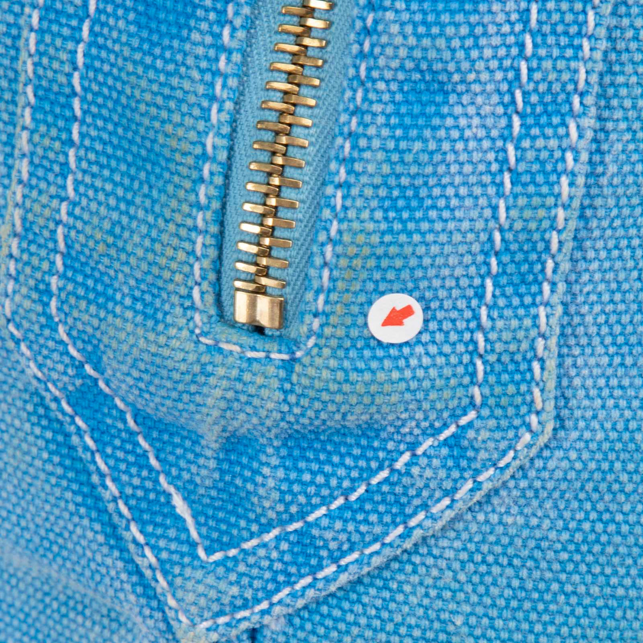 Céline Blue Fitted Zip Detail Mini Skirt