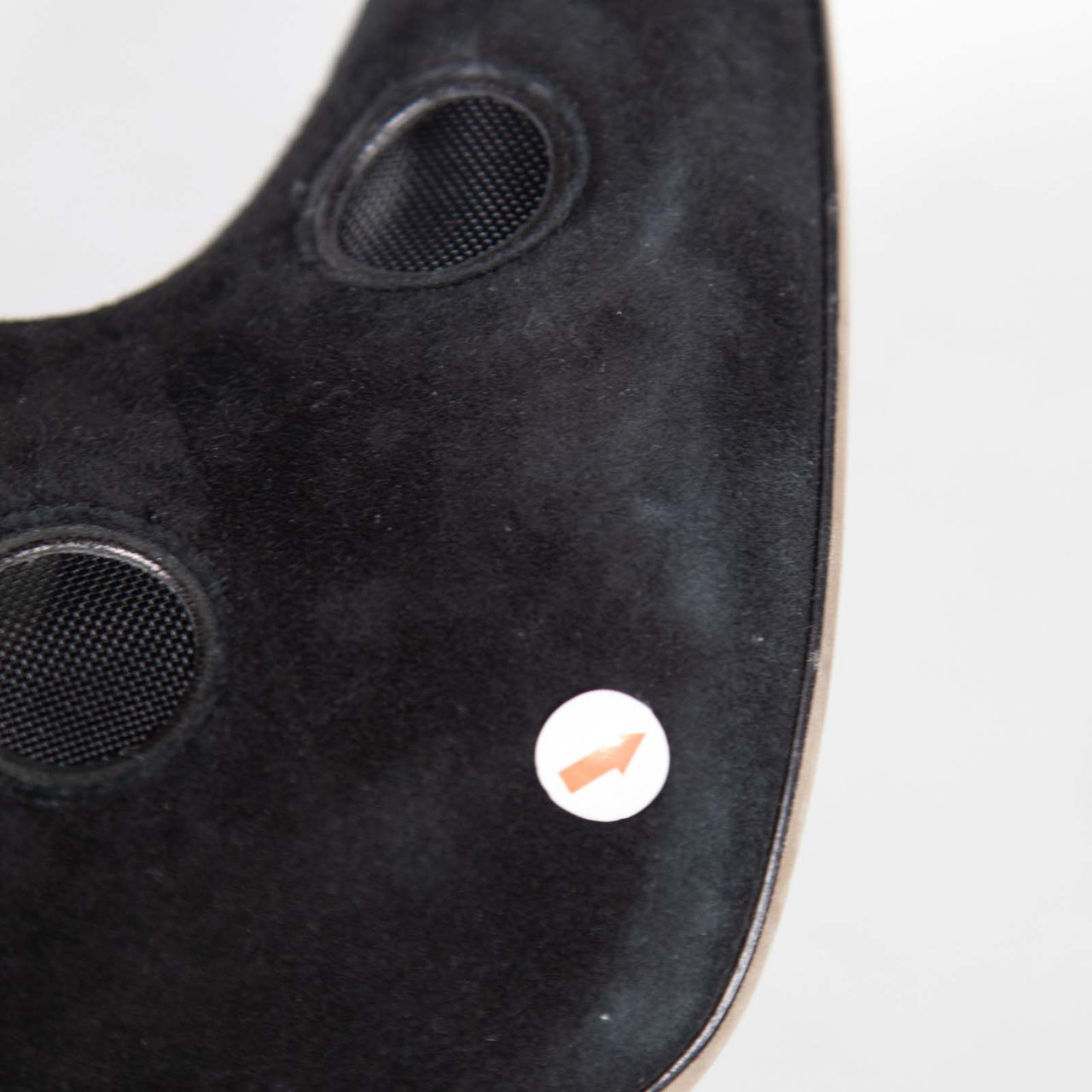Sergio Rossi Black Suede Mesh Polkadot Boots